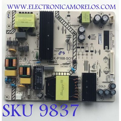 FUENTE DE PODER ORIGINAL PARA TV JVC / NUMERO DE PARTE 9012-112160 / K-P168-SO1 / P0Q22090665-04888 / 9012-112160-16802024 / PANEL K500WDD1B / DISPLAY HF500QUB-F20 / MODELOS SI50URF / DAW50UR / 50D1BU-FATSC